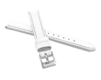 MINET Biały szyty pasek z luksusowej skóry Top Grain - 14