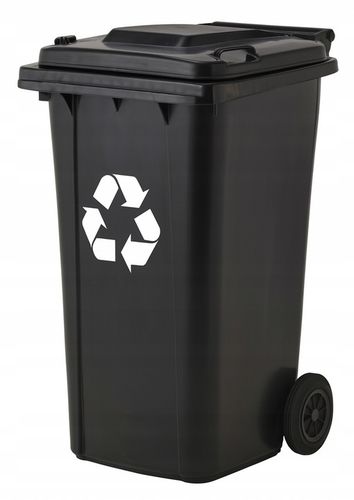 Pojemnik na Śmieci 240l Kosz Odpady Kubeł do Segregacji Mocny Czarny na Arena.pl