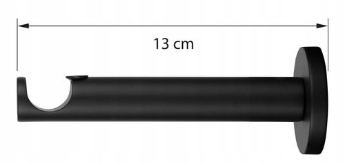 KARNISZ POJEDYNCZY 200 CM 19 MM CZARNY MAT BIAŁY MAT WYBÓR ZAKOŃCZEŃ RENA na Arena.pl