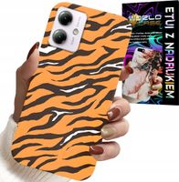ETUI DO MOTOROLA MOTO G14 - PLECKI W TYGRYSIE PASKI POKROWIEC +SZKŁO