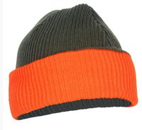 Czapka zimowa Smaland Reversible Hunters Pinewood orange + green wełna