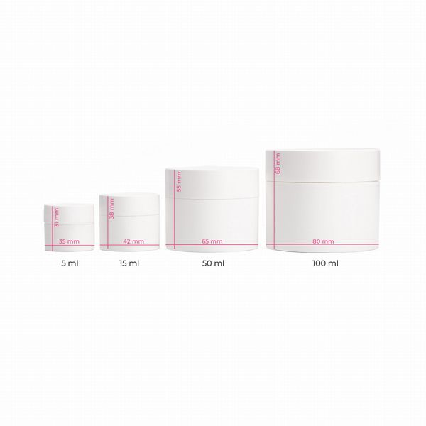 Biały pojemnik na żel, akryl, krem - 100ml zdjęcie 3