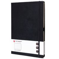 czarny notes w twardej oprawie formacie b5 zadrukowany w linie - peterson