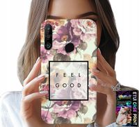 ETUI DO HUAWEI P30 LITE - KWIATISTY WZÓR, MODNE DAMSKIE + SZKŁO