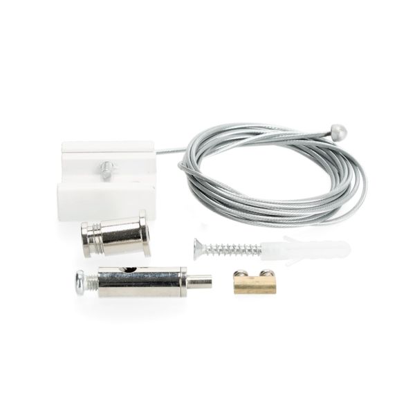 Zestaw do zawieszania szynoprzewodów na linkach BIAŁY 2m zdjęcie 1