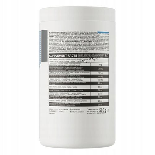 OstroVit PUMP Pre-Workout 500 g PRZEDTRENINGÓWKA na Arena.pl