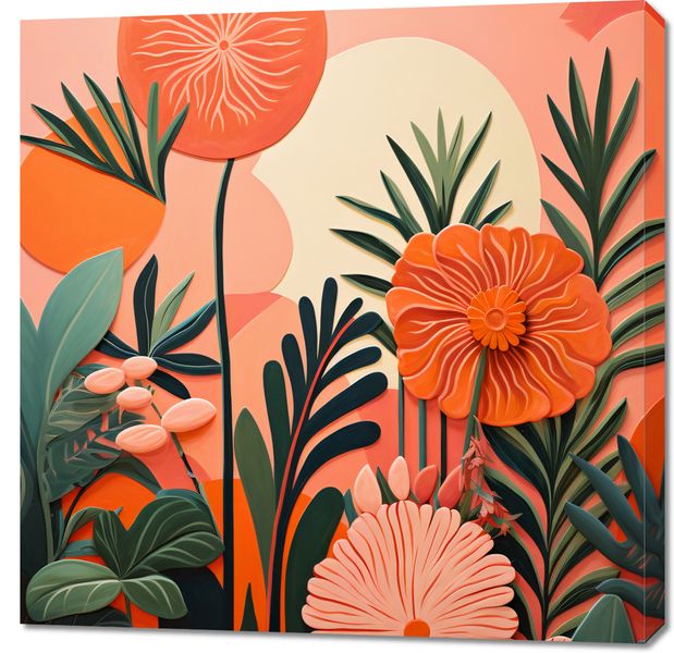 Obraz 90x90cm Koralowy Ogród zdjęcie 1
