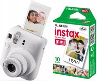 Aparat Fujifilm Instax Mini 12 biały + wkład biała ramka