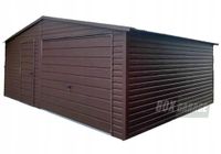 GARAŻ BLASZANY 6m x 6m - Brama uchylna - drzwi BOX16 6x6