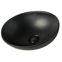 UMYWALKA NABLATOWA CERAMICZNA CZARNA MATOWA 41x33