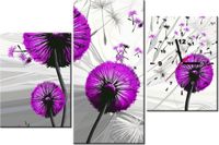 60CM 90 ZEGAR 3 ELEM DMUCHAWCE FIOLECIE ŚCIENNY