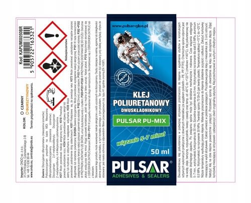 KLEJ POLIURETANOWY DWUSKŁADNIKOWY PULSAR BURSZTYNOWY 50 ml na Arena.pl