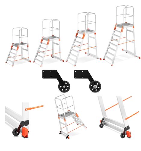 Koła (2 szt.) rolki do drabin magazynowych z wejściem jednostronnym ALOSS na Arena.pl