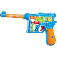 INTERAKTYWNY PISTOLET DŹWIĘKOWY ŚWIECĄCY KOLOROWY BATERIE DZIECI PREZENT