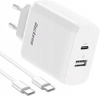 ŁADOWARKA SIECIOWA USB-C USB PD 65W 2M KABEL USB-C QACKENM BIAŁA