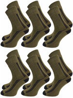 Zestaw 6 par skarpetek termofrotte dla leśników i myśliwych bawełna czesana termoaktywne 45-47