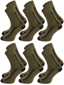 Zestaw 6 par skarpetek termofrotte dla leśników i myśliwych bawełna czesana termoaktywne 45-47