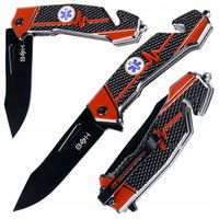 Nóż Składany Sprężynowy Nóż Survivalowy Ratowniczy Scyzoryk Stal