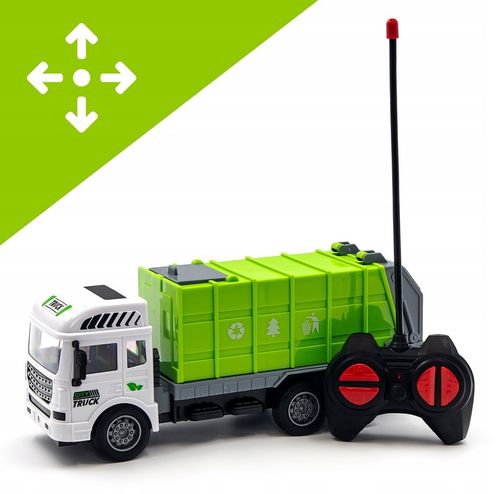 ŚMIECIARKA zdalnie STEROWANA RC DUŻY samochód dla dzieci AUTO Z PILOTEM wóz na Arena.pl