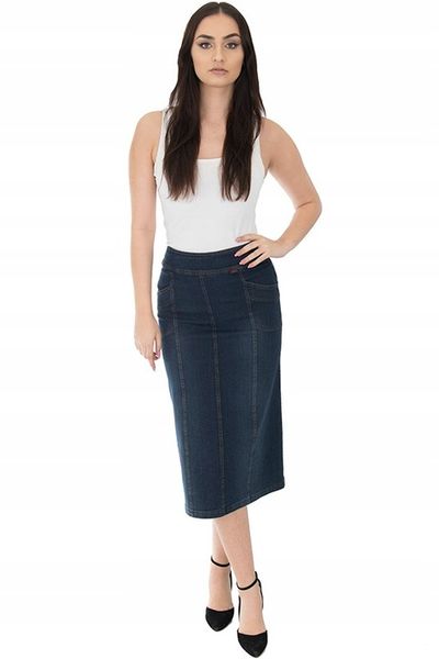 SPÓDNICA JEANS MAXI (38-58) KOLORY r.46 zdjęcie 11