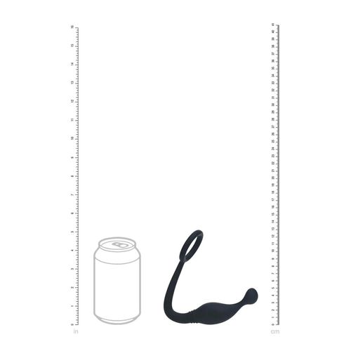 Silicone Cockring With Prostate Stimulator - M - Black na Arena.pl