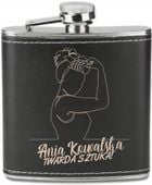 GRAWEROWANA Piersiówka 180 ml prezent NA DZIEŃ KOBIET Z IMIENIEM