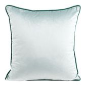 Poszewka welwetowa z lamówką dwustronna MEL 40X40 morska+ciemnoturkusowa