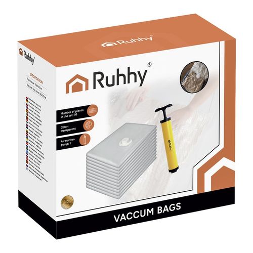 Worki Próżniowe na Ubrania Zestaw 10szt Worek Próżniowy Pompka Duże na Arena.pl