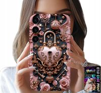 ETUI DO SAMSUNG GALAXY A25 5G - KOBIECE, MODNE WZORY, KŁÓDKA SERCE RÓŻA