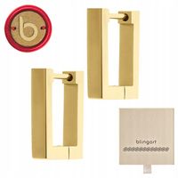 Kolczyki ze stali chirurgicznej 316L damskie wiszące prostokątne BLINGART