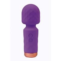 fioletowa silikonowa mini różdżka masażowa fantasy eros usb 12 cm