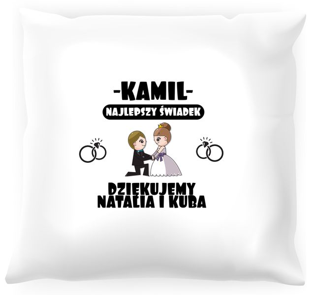 Poduszka personalizowana -  Podziękowania dla świadka #10 zdjęcie 1