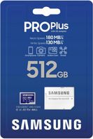 Samsung PRO Plus microSDXC 512GB U3 A2 V30 180 MB/s Adapter Karta pamięci