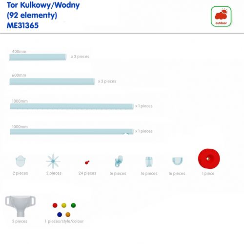 MATSERKIDZ Zestaw do Budowy Toru Wodnego 92el. na Arena.pl