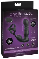 pipedream anal fantasy elite slide & glide black, system masażu, 19 cm