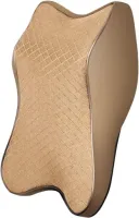 PODUSZKA ZAGŁÓWEK POD SZYJĘ DO SAMOCHODU NA BÓL WYGODNE OPARCIE GŁOWY BEŻ