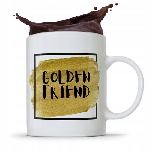 Kubek Prezent Dla Przyjaciela Golden Friend Z Nadrukiem Ze Zdjęciem na Arena.pl