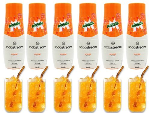 6x SYROP KONCENTRAT MIRINDA DO SATURATORA SODASTREAM 9L NAPOJU z 440ml na Arena.pl