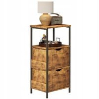 Szafka nocna stolik sypialnia komoda ciemny brąz loft retro 80cm
