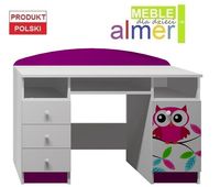 biurko do nauki i zabawy dla dziecka kolekcja mebli SOWY 17 NB7 szuflady