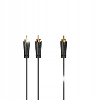 Kabel HAMA cinch - 2 x 5 m do subwoofera Czarny