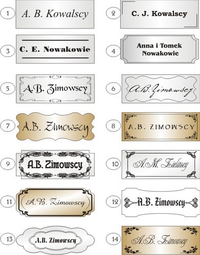 TABLICZKA NA DRZWI z nazwiskiem GRAWEROWANA 11cm na Arena.pl