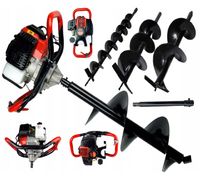 Wiertnica spalinowa ŚWIDER SPALINOWY + 3 wiertła 10/20/30cm przedłużka