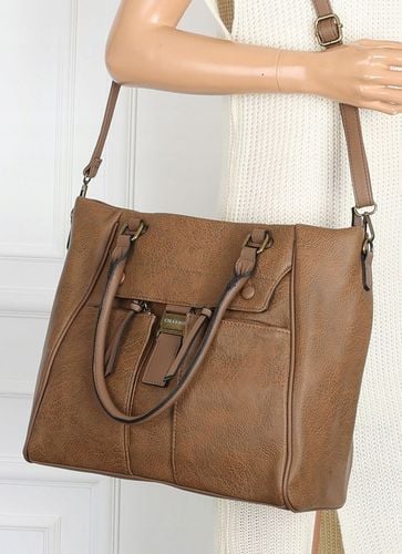 Torebka Damska Listonoszka Shopper Duża A4 Torba na Ramię CH66811 Brązowa na Arena.pl