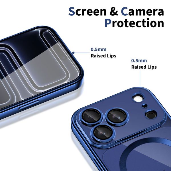 tech-protect magflex magsafe iphone 17 pro max shiny deep blue zdjęcie 3