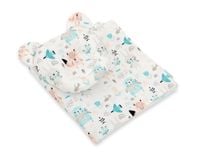 Kołderka z wypełnieniem i poduszka profilowana Miś - zestaw 2cz.