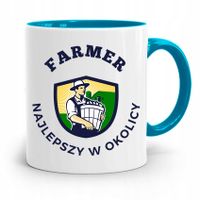 Dla Rolnika Kubek Błękitny Najlepszy W Okolicy Z Nadrukiem Ze Zdjęciem