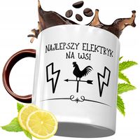 Kubek Bordowy Dla Elektryka Na Urodziny Prezent Z Nadrukiem Ze Zdjęciem