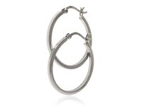 KLASYCZNE SREBRNE KOLCZYKI GŁADKIE KOŁA KÓŁKA 3CM