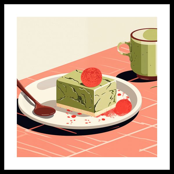 Plakat 50x50cm Deser Matcha zdjęcie 3